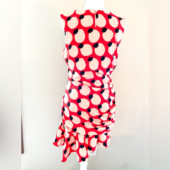 NWT Anthropologie Hutch Sleeveless Shirred Asymmetrical Ruffle-Hem Dress Polka - Picture 7 of 14